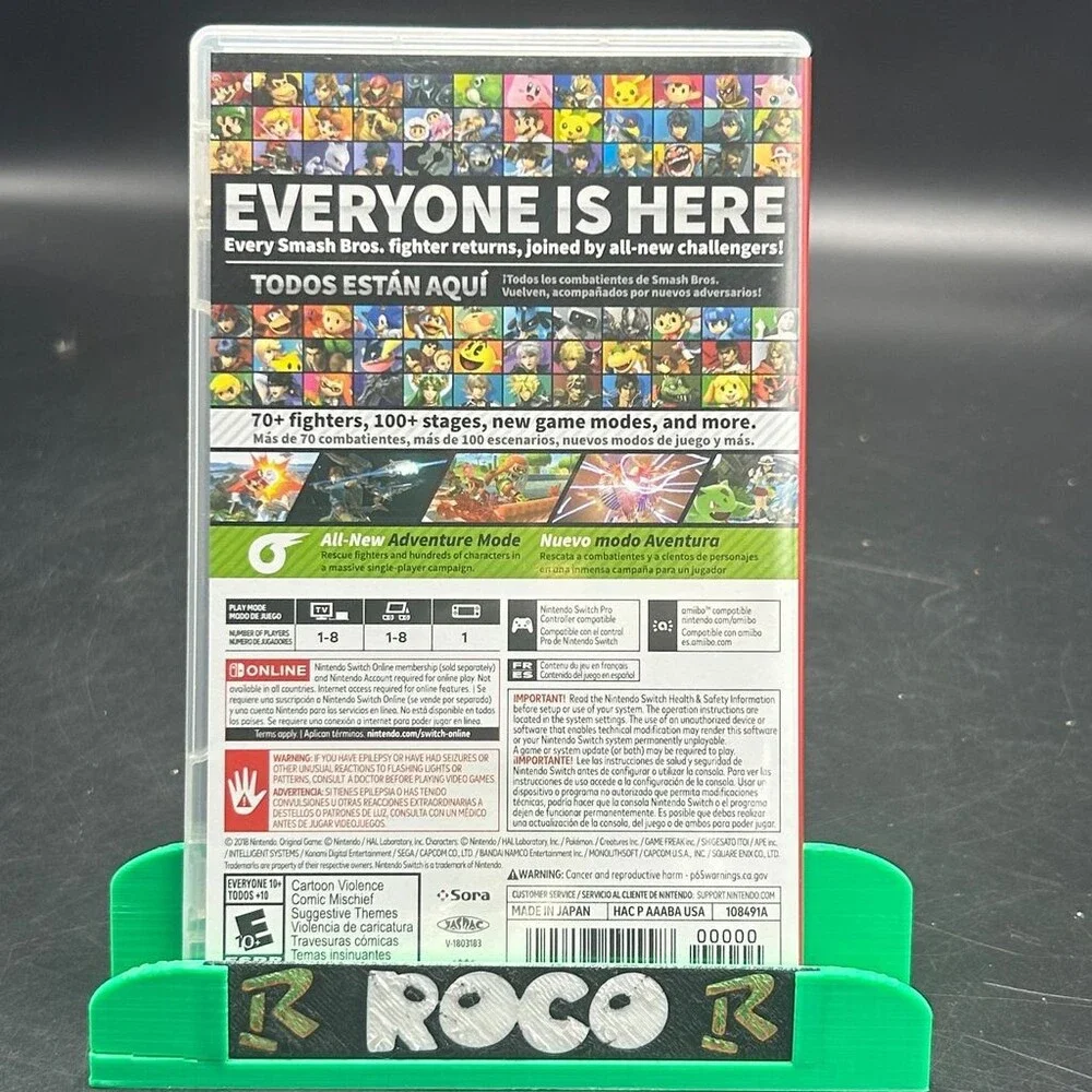 Super Smash Bros. Ultimate SW Multiplayer (Nintendo Switch, 2018) CASE ONLY